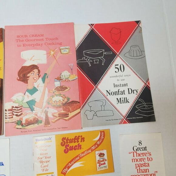 8 Vintage Diary Pamphlet Lot Merlinos Buttermilk Sour Cream Recipes Ephemera - Picture 3 of 5